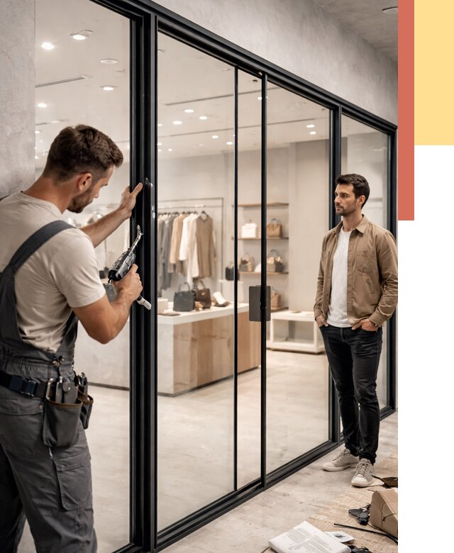 Стеклянные перегородки для магазинов в Ноябрьске от 8307 руб. под ключ | ОТДЕЛОЧНИК-Нбс