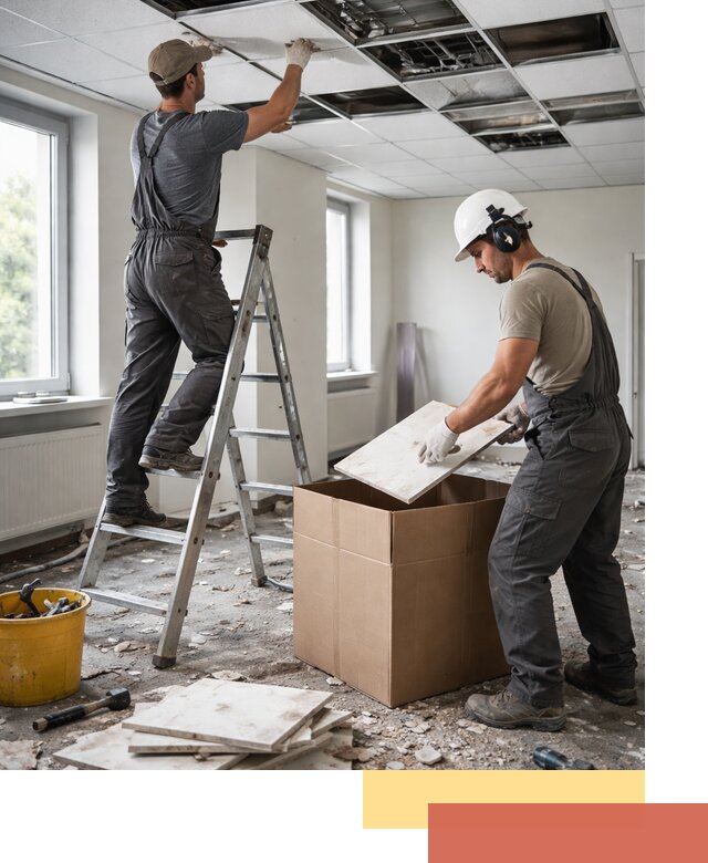 Демонтаж потолочной плитки в Ноябрьске быстро и аккуратно