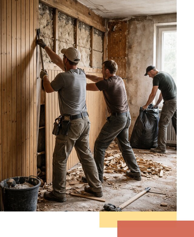 Демонтаж вагонки и вывоз материалов в Ноябрьске