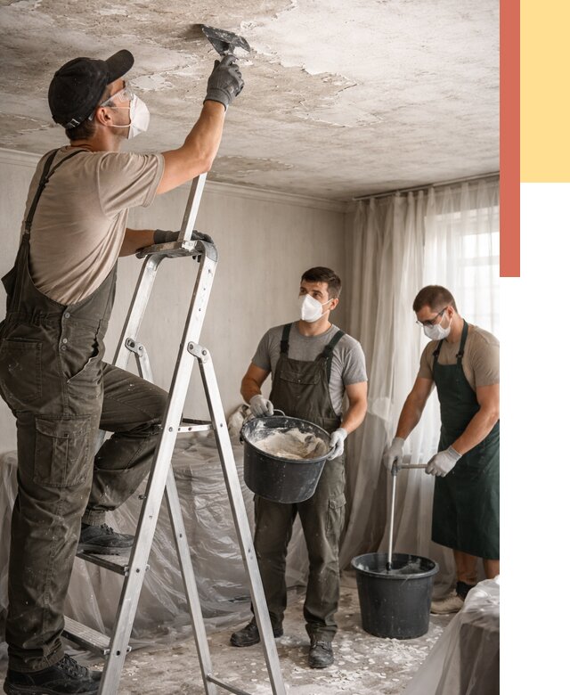 Удаление побелки с потолка в Ноябрьске от 2533 руб. быстро и недорого | ОТДЕЛОЧНИК-Нбс