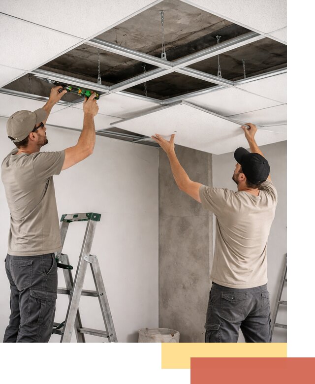 Монтаж потолка Армстронг под ключ в Ноябрьске