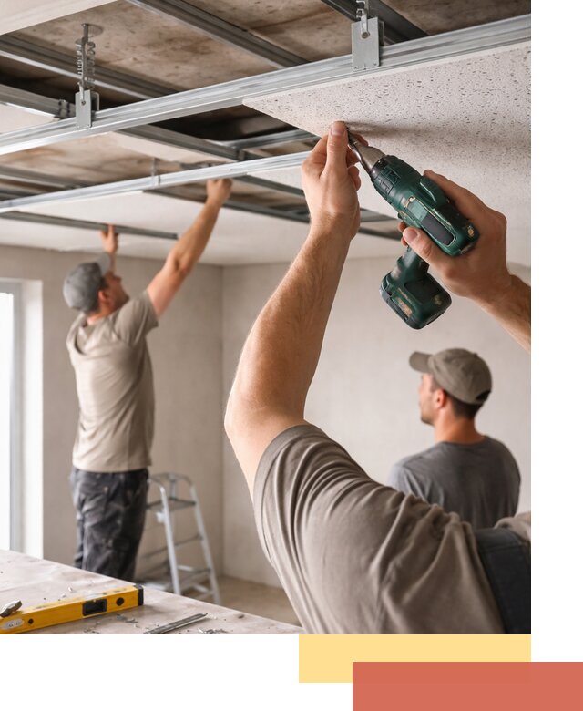 Монтаж акустического потолка в Ноябрьске под ключ