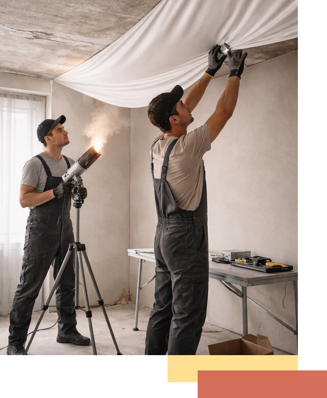 Установка натяжного потолка под ключ в Ноябрьске