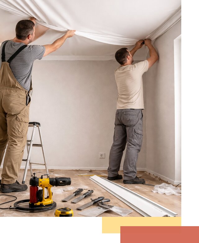 Монтаж ПВХ натяжного потолка в Ноябрьске качественно и быстро