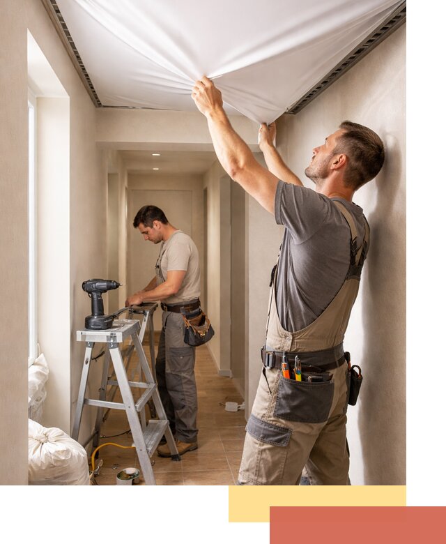 Монтаж натяжного потолка в прихожей в Ноябрьске