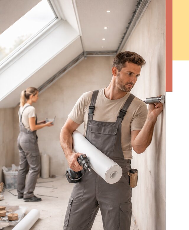 Монтаж натяжного потолка на мансарде в Ноябрьске от 3546 руб. | ОТДЕЛОЧНИК-Нбс