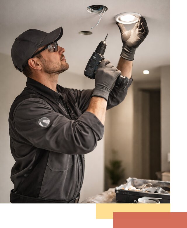 Установка точечных светильников в натяжной потолок в Ноябрьске