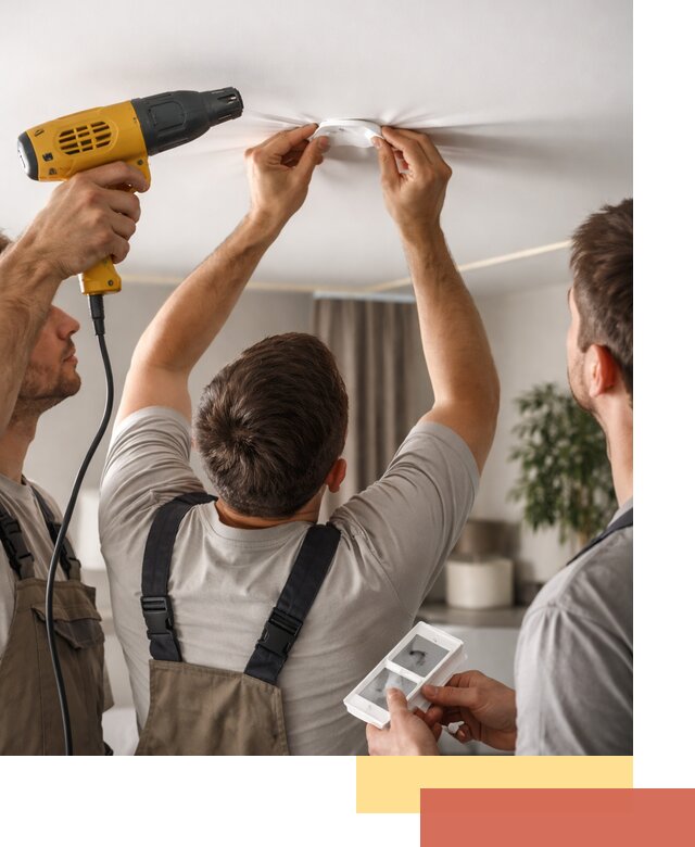 Ремонт прокола полотна натяжного потолка в Ноябрьске