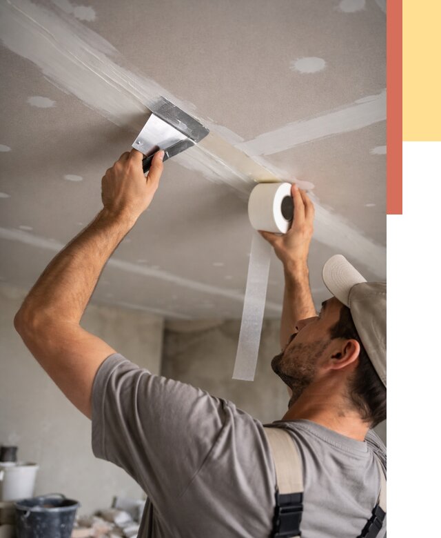 Обработка швов потолка ГКЛ в Ноябрьске от 7598 руб. под ключ | ОТДЕЛОЧНИК-Нбс