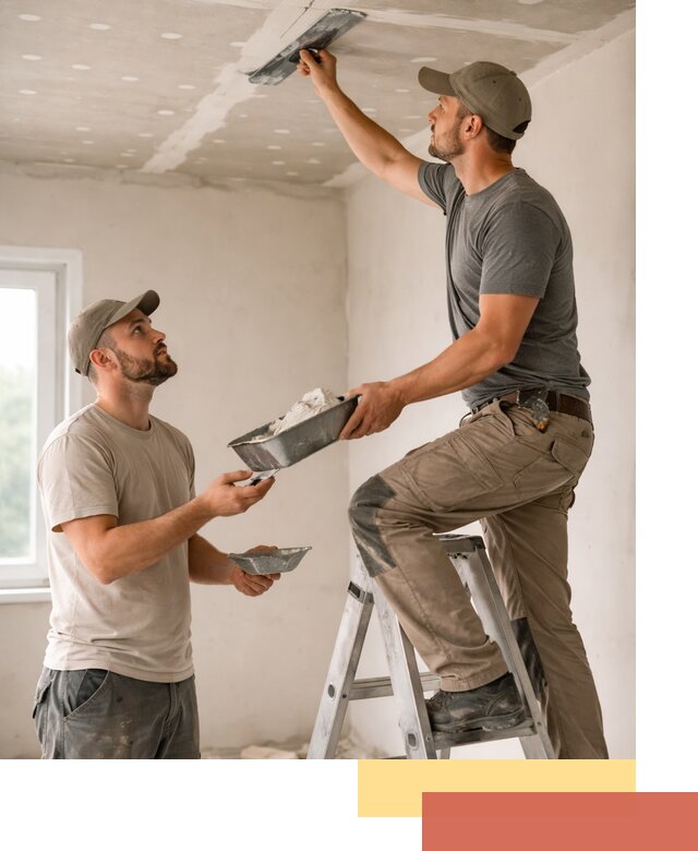 Шпаклевка потолка из гипсокартона в Ноябрьске качественно и быстро