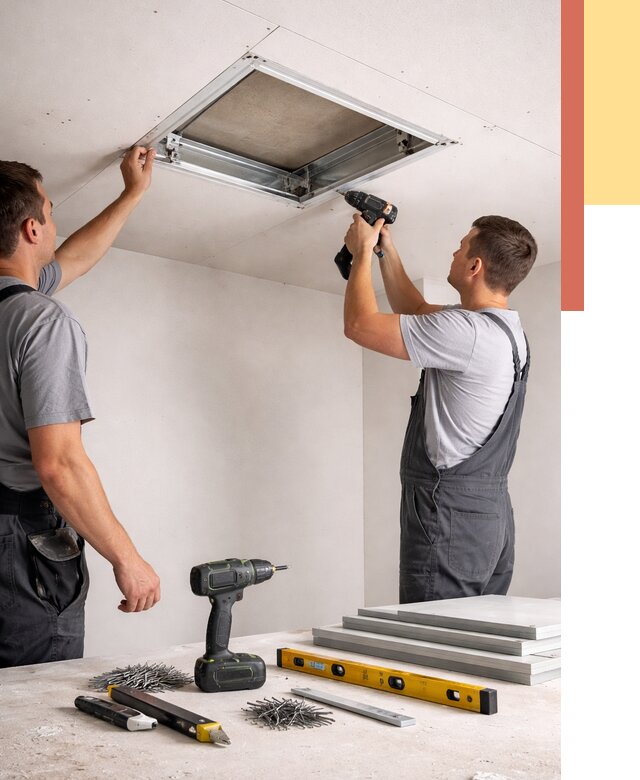 Установка люка в потолок ГКЛ в Ноябрьске от 2533 руб. под ключ | ОТДЕЛОЧНИК-Нбс