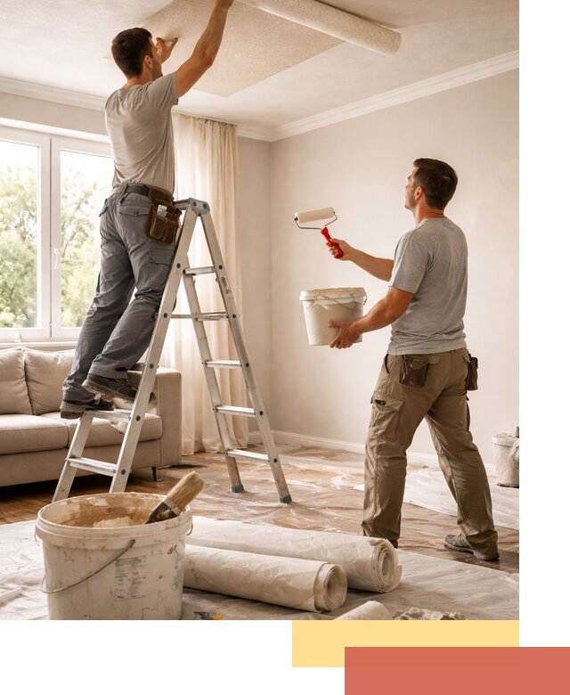 Поклейка обоев на потолок в Ноябрьске — качественно и быстро