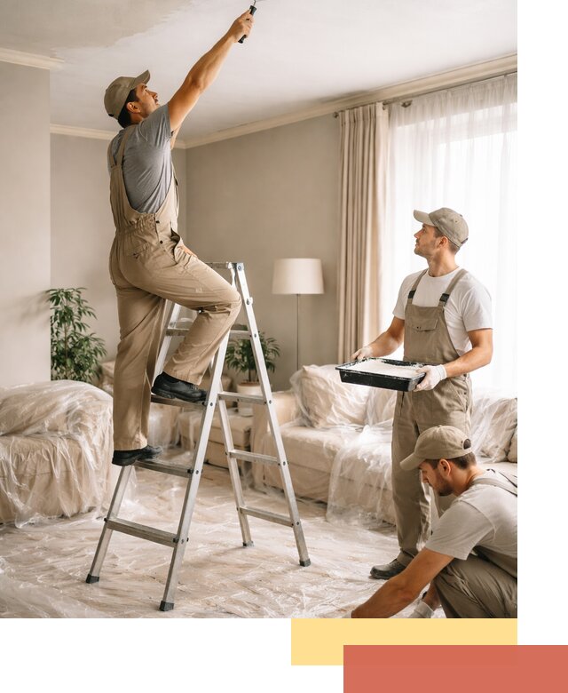 Покраска потолков акриловой краской в Ноябрьске качественно и быстро