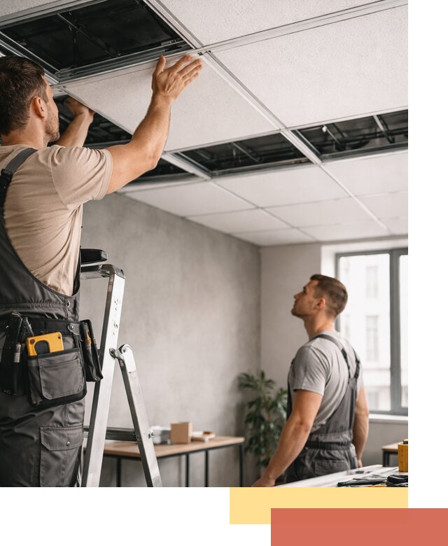 Монтаж потолочной плитки в Ноябрьске качественно и в срок