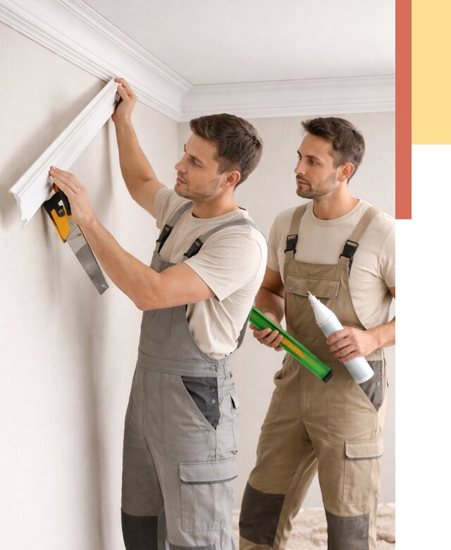 Монтаж потолочного плинтуса в Ноябрьске от 2330 руб. — быстро и недорого | ОТДЕЛОЧНИК-Нбс