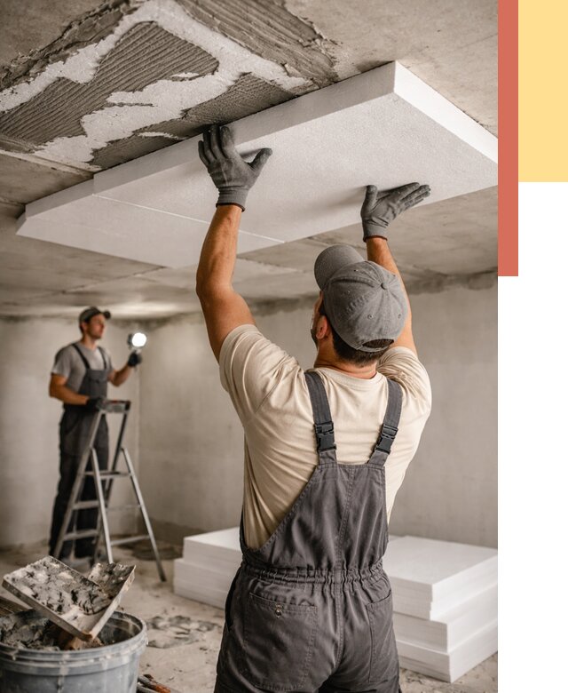 Утепление потолка пенопластом в Ноябрьске от 4559 руб/м2 — недорого и быстро | ОТДЕЛОЧНИК-Нбс