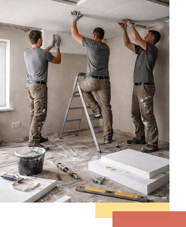 Утепление потолка пенопластом в Ноябрьске быстро и качественно