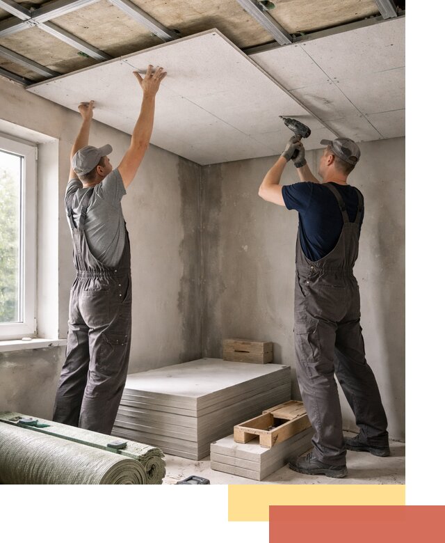 Шумоизоляция потолка панелями ЗИПС в Ноябрьске